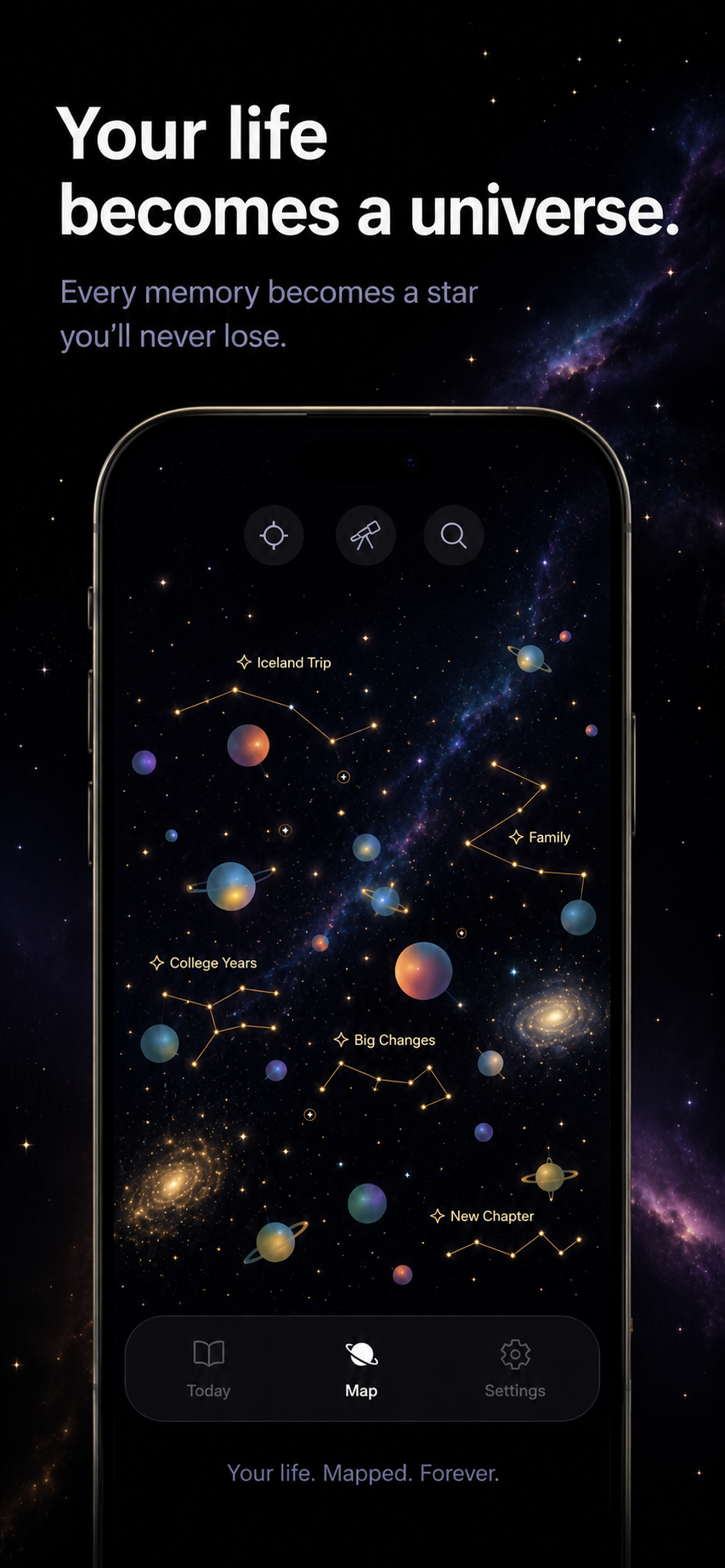 Your life becomes a universe